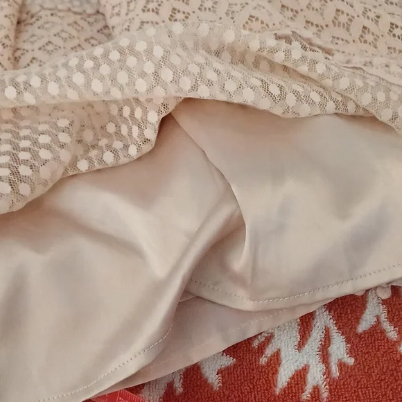 🔥🔥Eliza J blush Easter teared pleated lace skirt pockets 2 - Picture 16 of 16